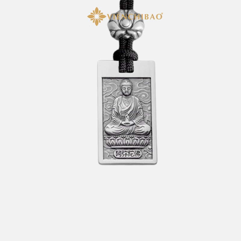 Thẻ Bài Diệu Pháp Liên Hoa - Bạc Thái S925- M100076 - HuyK Viễn Chí Bảo