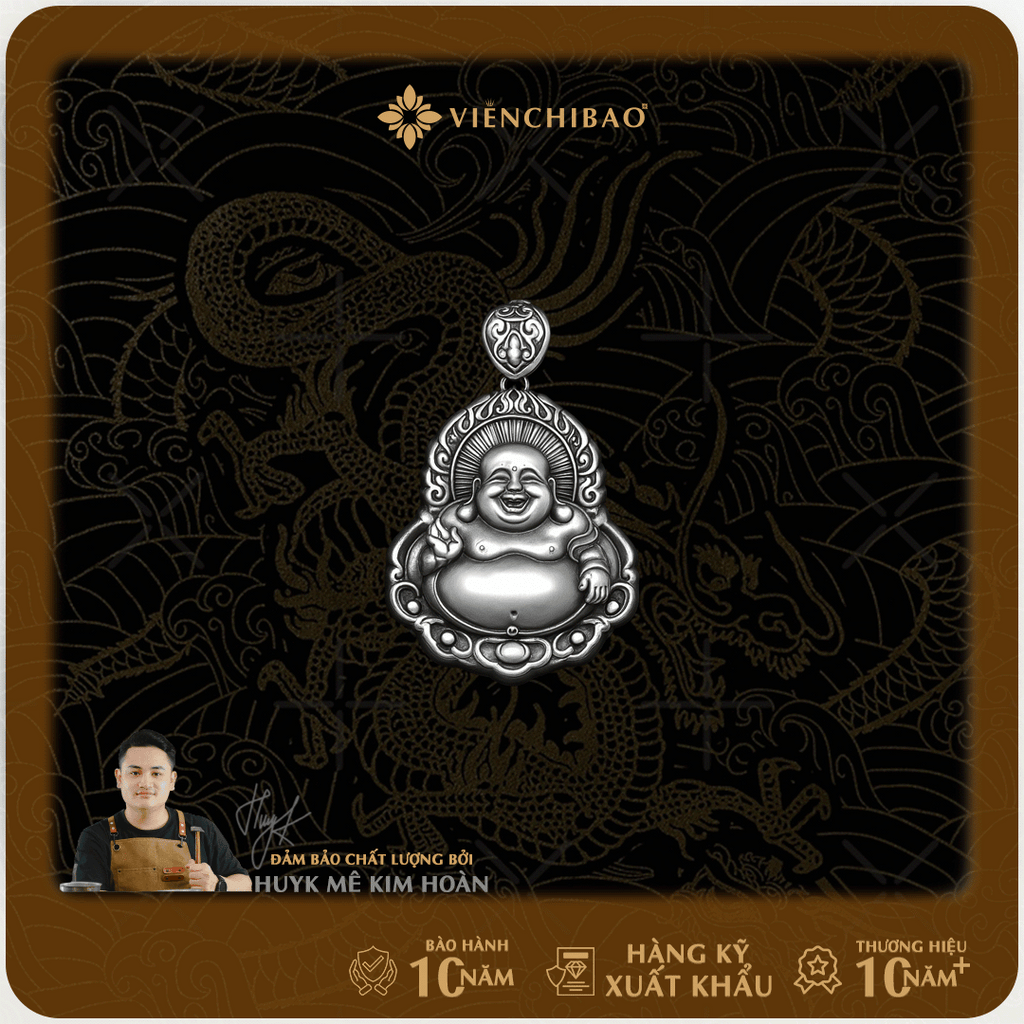 MẶT DÂY CHUYỀN BẠC NAM DI LẶC PHÚ QUÝ Bạc Thái S925 - HuyK Viễn Chí Bảo