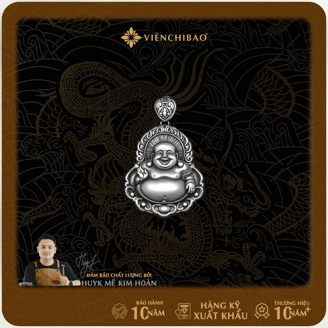 MẶT DÂY CHUYỀN BẠC NAM DI LẶC PHÚ QUÝ Bạc Thái S925 - HuyK Viễn Chí Bảo