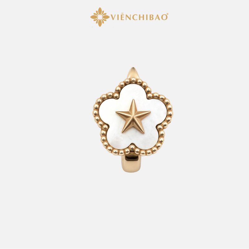 Bông Tai Sao Vàng Quốc Khánh - Bạc S925  - B4029251 - HuyK Viễn Chí Bảo