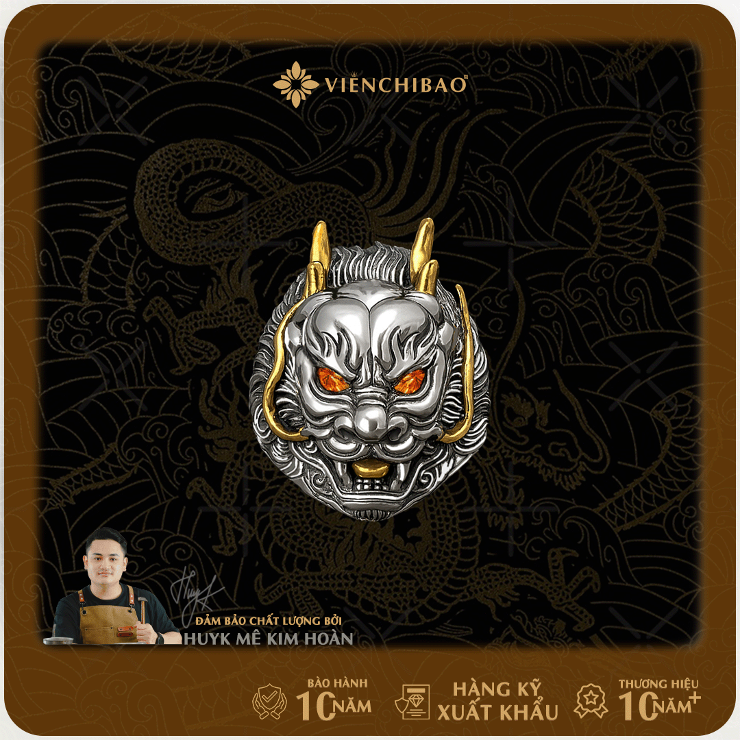Nhẫn Đông Hải Long Vương Bạc Thái S925 - N100480 -HuyK Viễn Chí Bảo