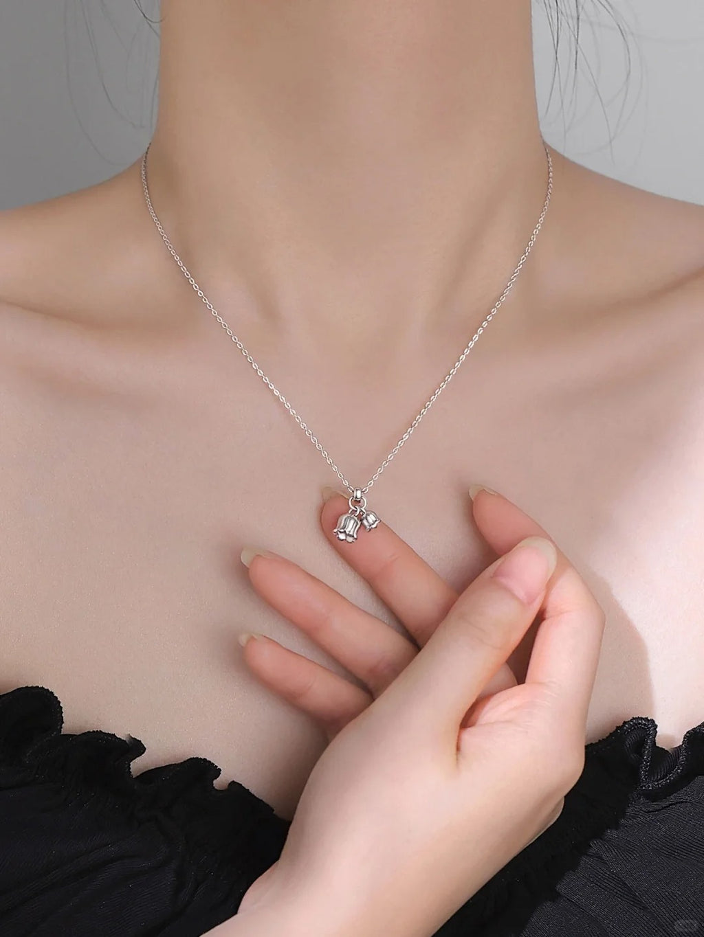 Dây Chuyền Hoa Linh Lan - Bạc S925 - D401021 - HuyK Viễn Chí Bảo