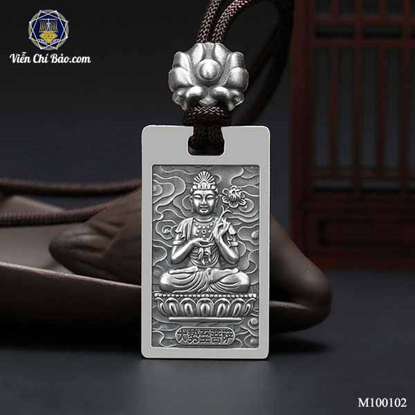 Thẻ Bài Diệu Pháp Liên Hoa - Bạc Thái S925- M100076 - HuyK Viễn Chí Bảo