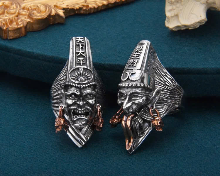 Nhẫn Hắc Bạch Vô Thường - Bạc Thái S925 - N100482- N100483- HuyK Viễn Chí Bảo