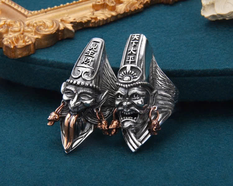 Nhẫn Hắc Bạch Vô Thường - Bạc Thái S925 - N100482- N100483- HuyK Viễn Chí Bảo