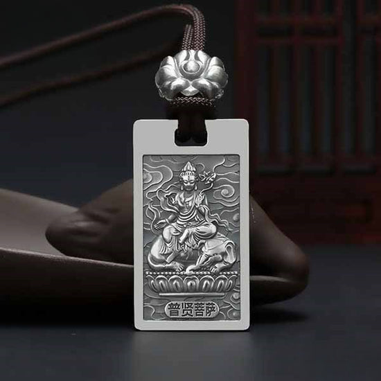 Thẻ Bài Diệu Pháp Liên Hoa - Bạc Thái S925- M100076 - HuyK Viễn Chí Bảo