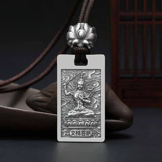 Thẻ Bài Diệu Pháp Liên Hoa - Bạc Thái S925- M100076 - HuyK Viễn Chí Bảo