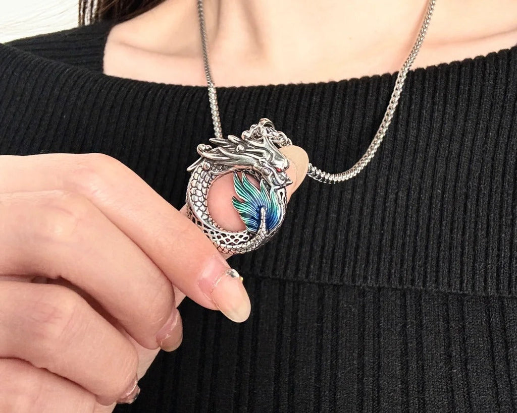 Mặt Dây Chuyền Thanh Long - Bạc Thái S925- M100665 - HuyK Viễn Chí Bảo