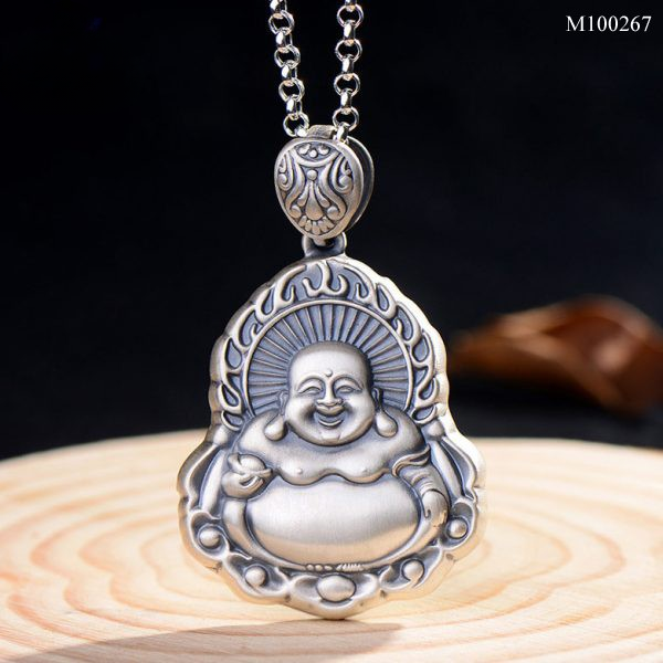 MẶT DÂY CHUYỀN BẠC NAM DI LẶC PHÚ QUÝ Bạc Thái S925 - HuyK Viễn Chí Bảo