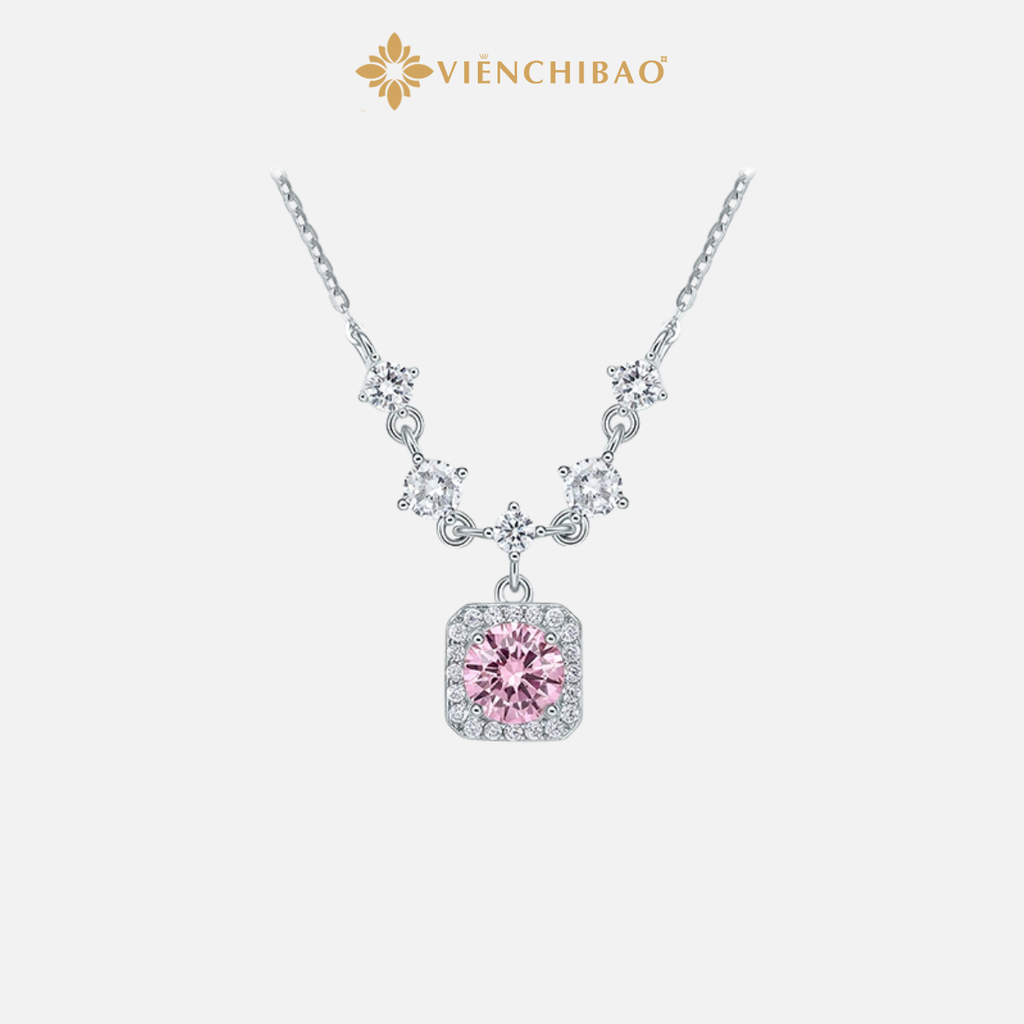 Dây Chuyền Mặt Vuông - Bạc S925 - D401024 - HuyK Viễn Chí Bảo