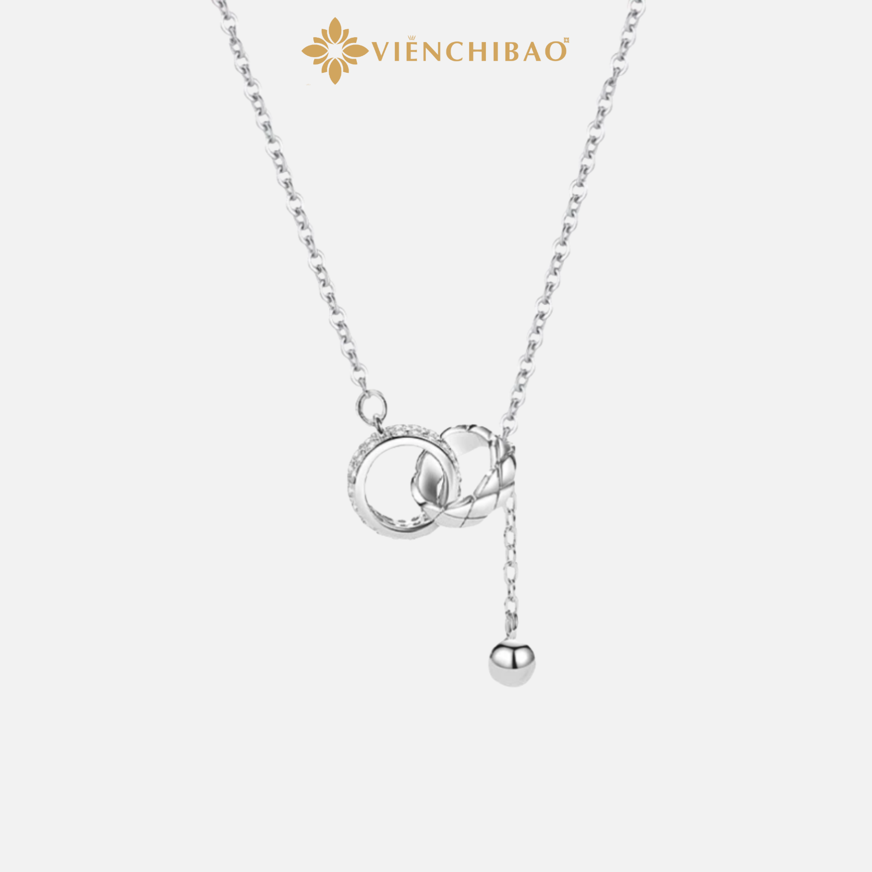 Dây Chuyền Tua Rua Đan Xen - Bạc S950 - D401019 - HuyK Viễn Chí Bảo