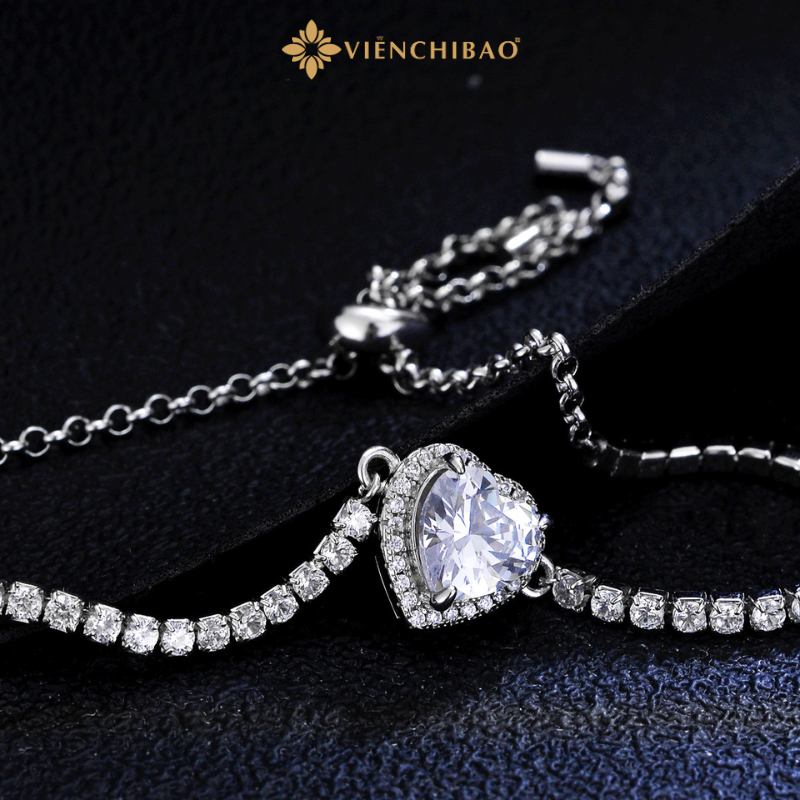 Lắc Tay Trái Tim - Bạc Ý S925 - L400744 - HuyK Viễn Chí Bảo