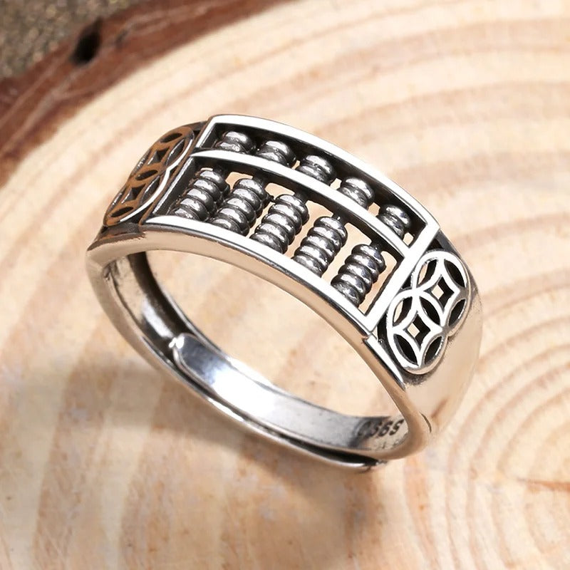 Nhẫn Bàn Tính Tài Lộc- Bạc Thái S925- N100033 - HuyK Viễn Chí Bảo