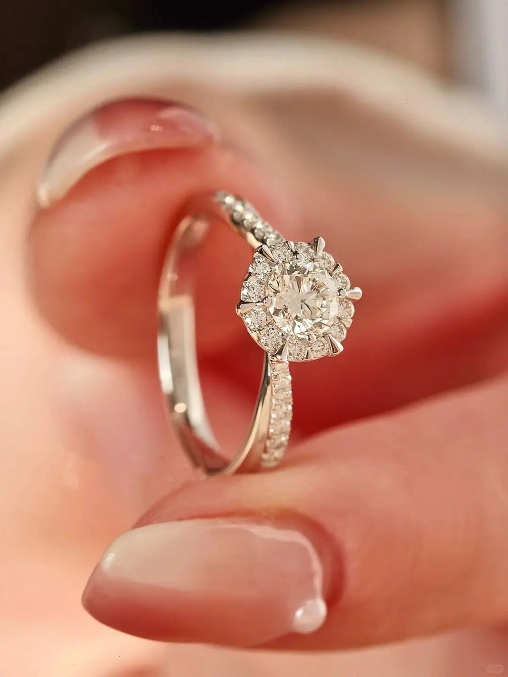 Nhẫn Bạc Nữ Moissanite 6 Li - Bạc Ý S925 - HuyK Viễn Chí Bảo