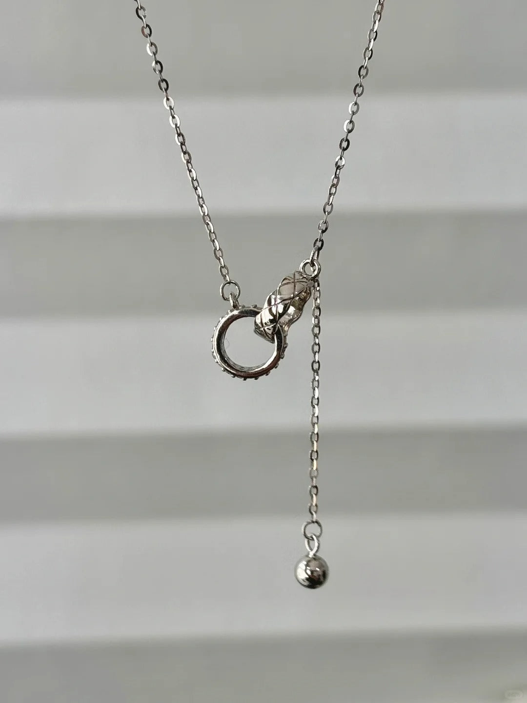 Dây Chuyền Tua Rua Đan Xen - Bạc S950 - D401019 - HuyK Viễn Chí Bảo