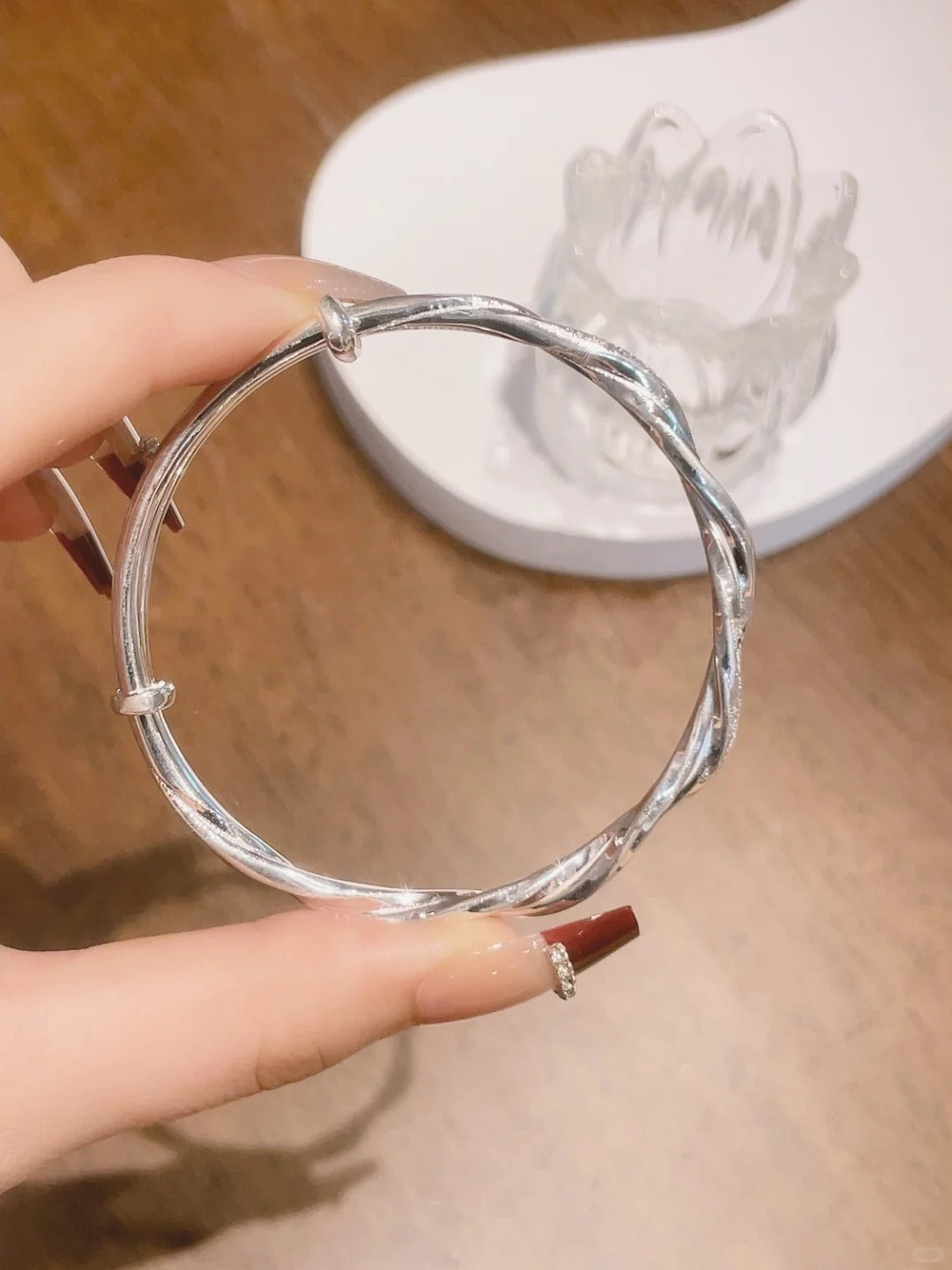 Kiềng Trơn Xoắn - Bạc S999 - K400001- HuyK Viễn Chí Bảo