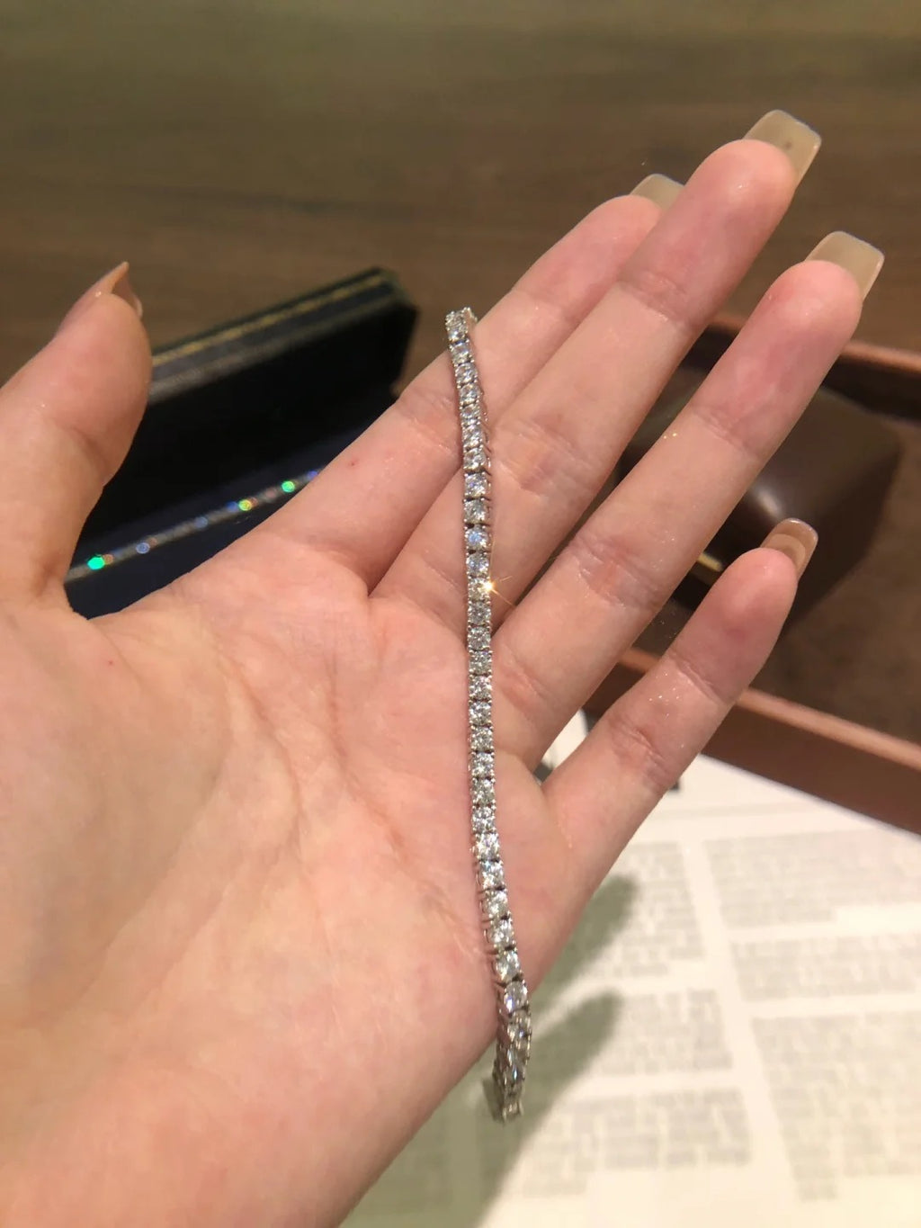 Lắc Tay Tennis Đá Moissanite 5mm - Bạc Ý S925 - L100943 - HuyK Viễn Chí Bảo