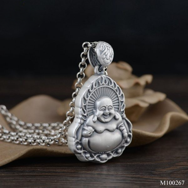 MẶT DÂY CHUYỀN BẠC NAM DI LẶC PHÚ QUÝ Bạc Thái S925 - HuyK Viễn Chí Bảo