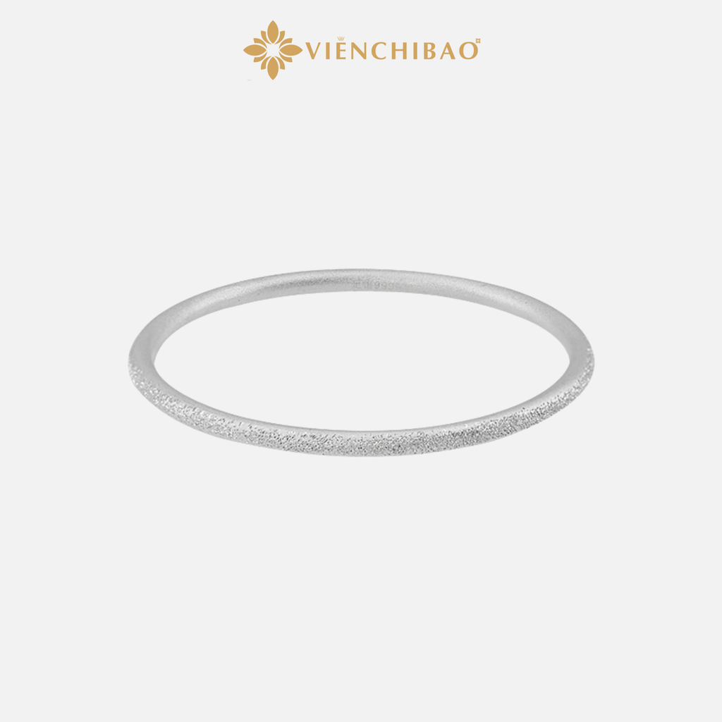 Kiềng Tay Mặt Nhám - Bạc S999 - L000108 - HuyK Viễn Chí Bảo