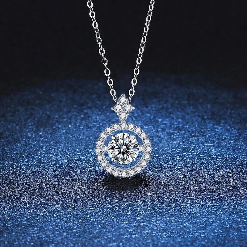 Dây Chuyền Moissanite Đá Nhảy 6.5 Li - Bạc Ý S925 -  D400545 - HuyK Viễn Chí Bảo