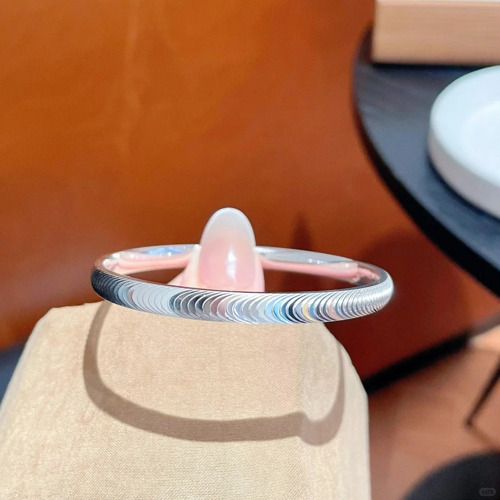 Vòng Tay Mắt Mèo Bản Kín - Bạc S999 - K400013- HuyK Viễn Chí Bảo