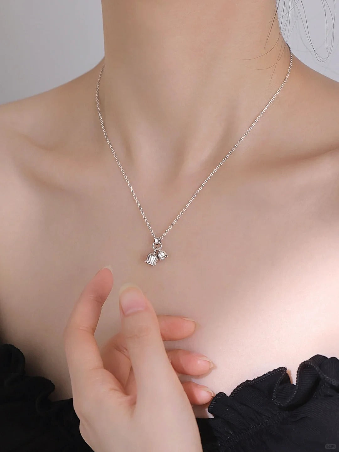 Dây Chuyền Hoa Linh Lan - Bạc S925 - D401021 - HuyK Viễn Chí Bảo