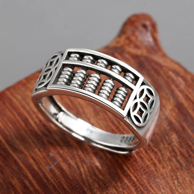 Nhẫn Bàn Tính Tài Lộc- Bạc Thái S925- N100033 - HuyK Viễn Chí Bảo