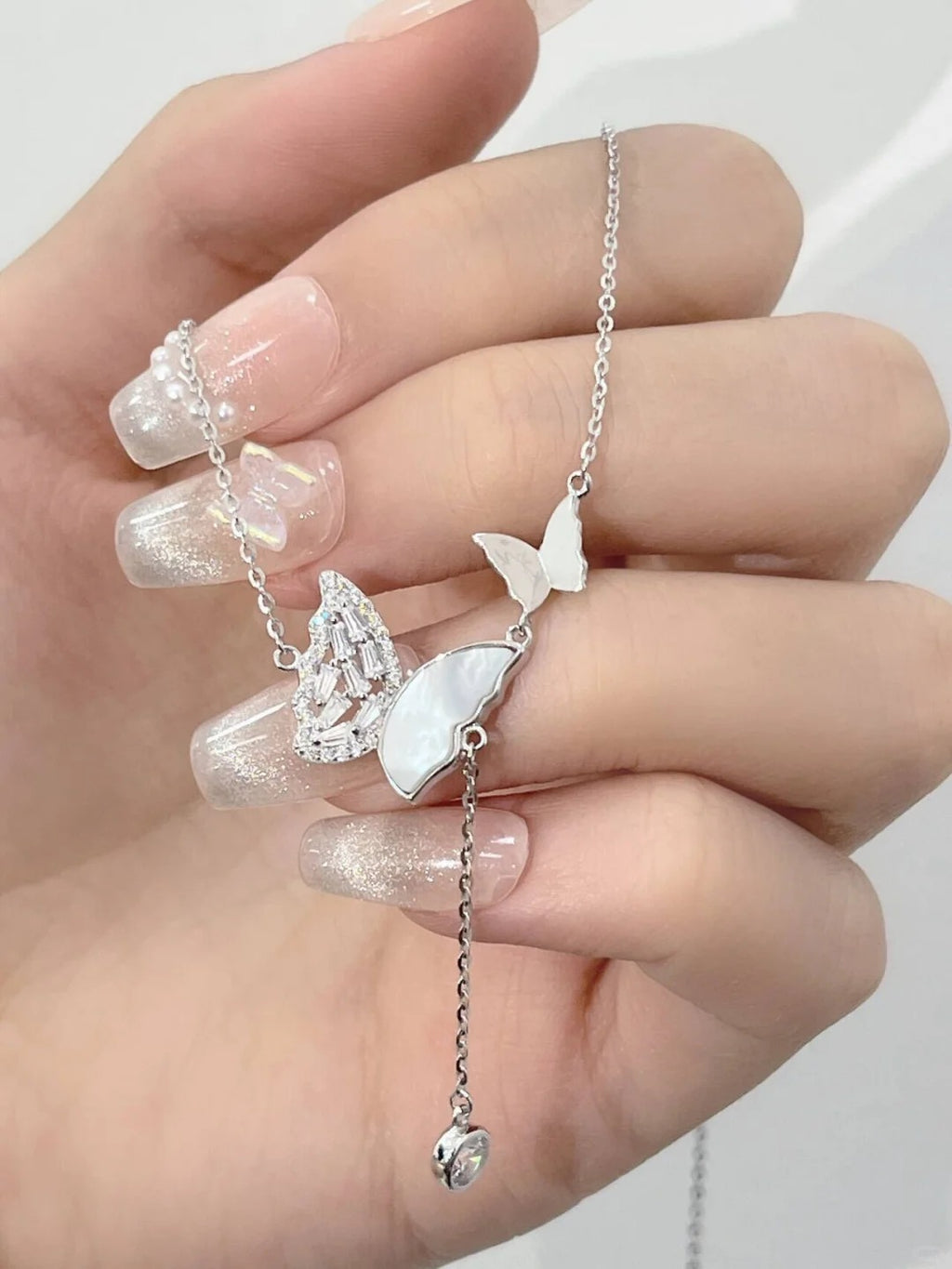 Dây Chuyền Hồ Điệp - Bạc Ý S925 - D000996- HuyK Viễn Chí Bảo