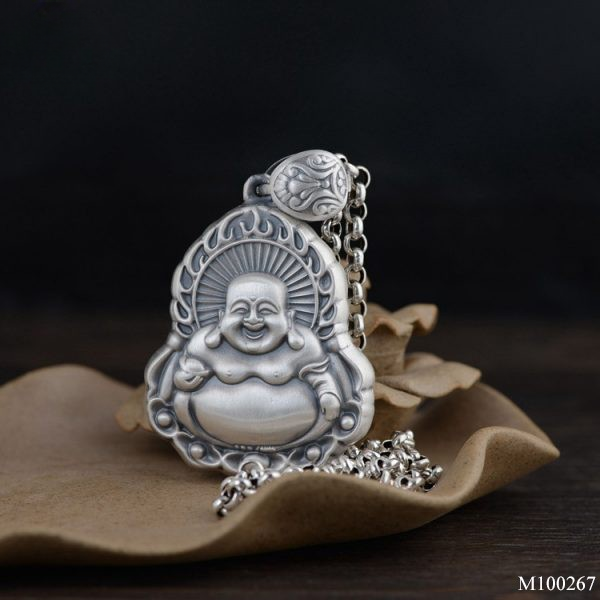 MẶT DÂY CHUYỀN BẠC NAM DI LẶC PHÚ QUÝ Bạc Thái S925 - HuyK Viễn Chí Bảo