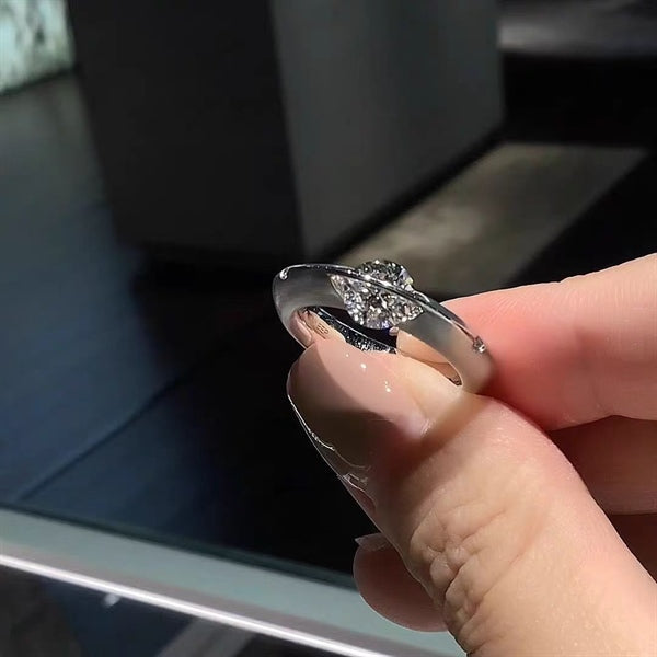 Nhẫn Đá Moissanite Xoay Tiểu Hành Tinh - Bạc Ý S925 - N001347 - HuyK Viễn Chí Bảo