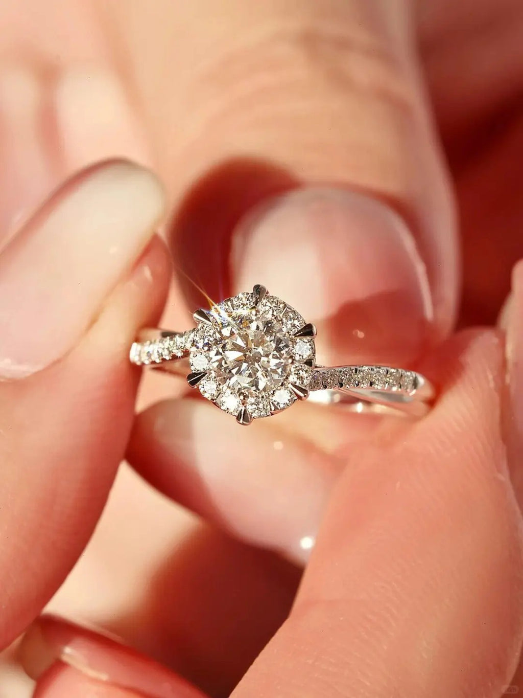 Nhẫn Bạc Nữ Moissanite 6 Li - Bạc Ý S925 - HuyK Viễn Chí Bảo