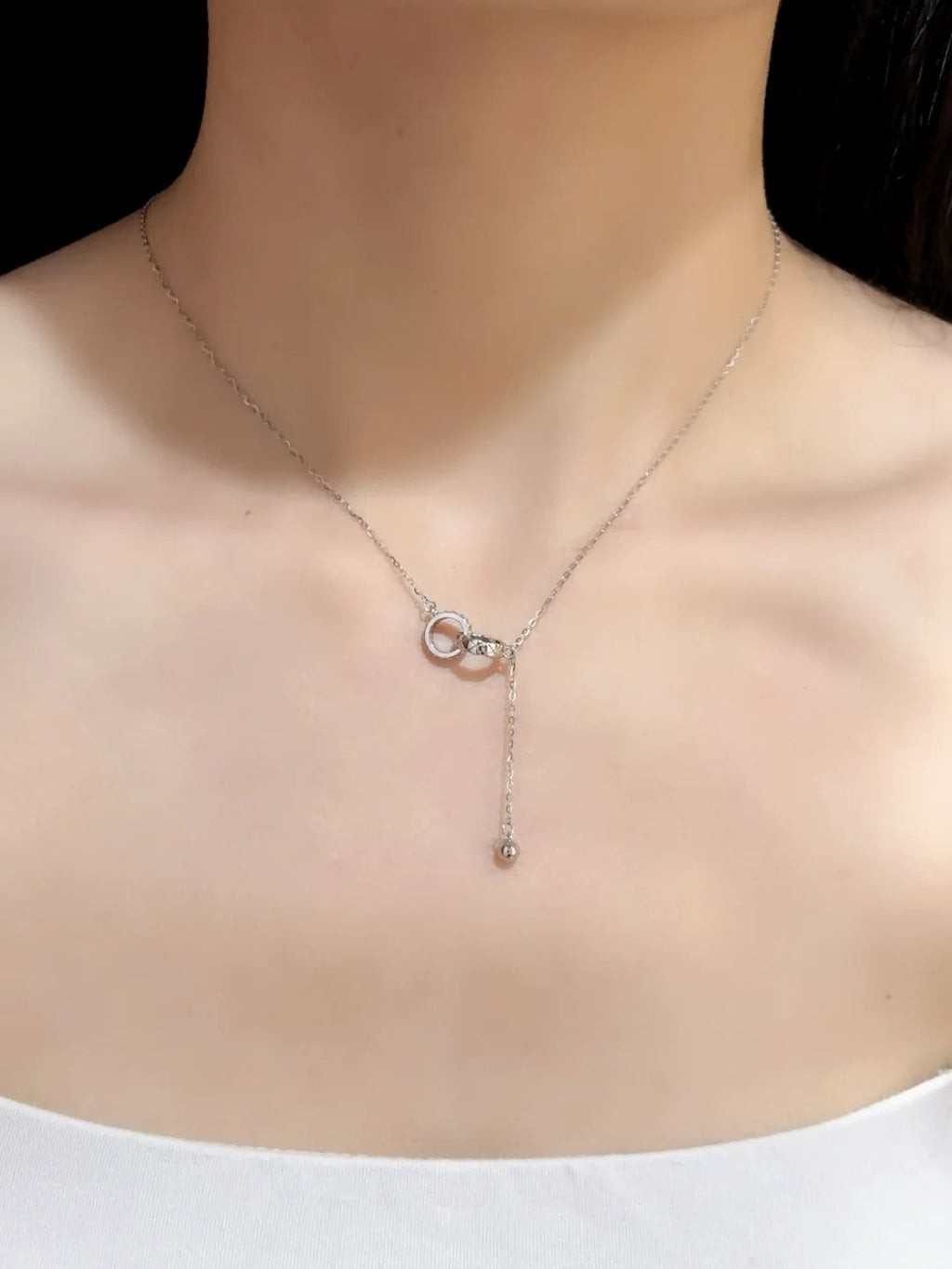 Dây Chuyền Tua Rua Đan Xen - Bạc S950 - D401019 - HuyK Viễn Chí Bảo