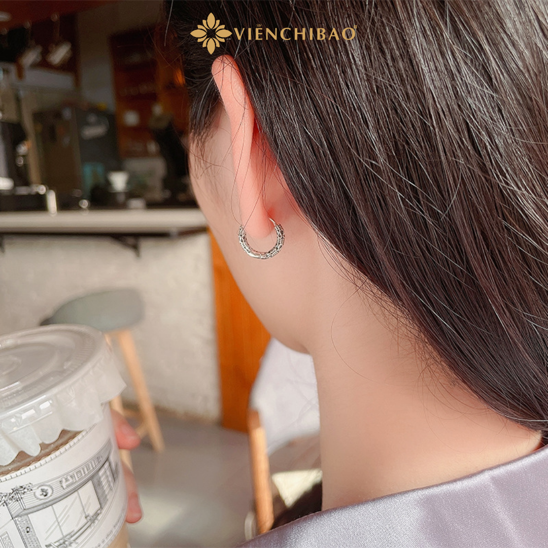 Bông Tai Kim Cang Hộ Mệnh - Bạc Thái S925 - B400199 - HuyK Viễn Chí Bảo