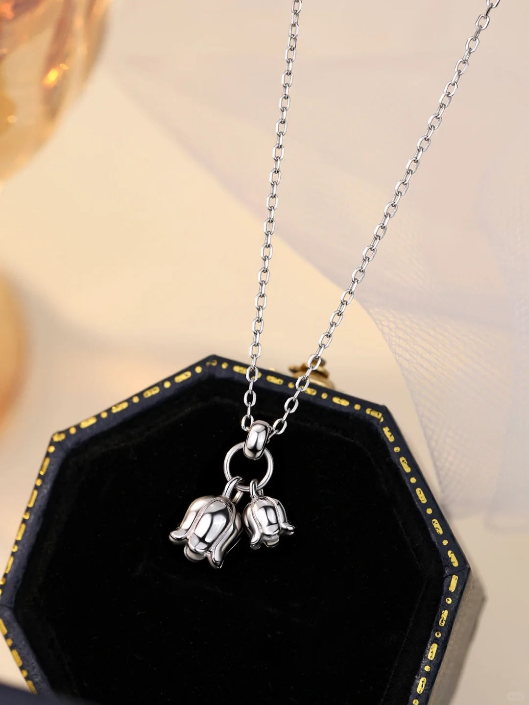 Dây Chuyền Hoa Linh Lan - Bạc S925 - D401021 - HuyK Viễn Chí Bảo