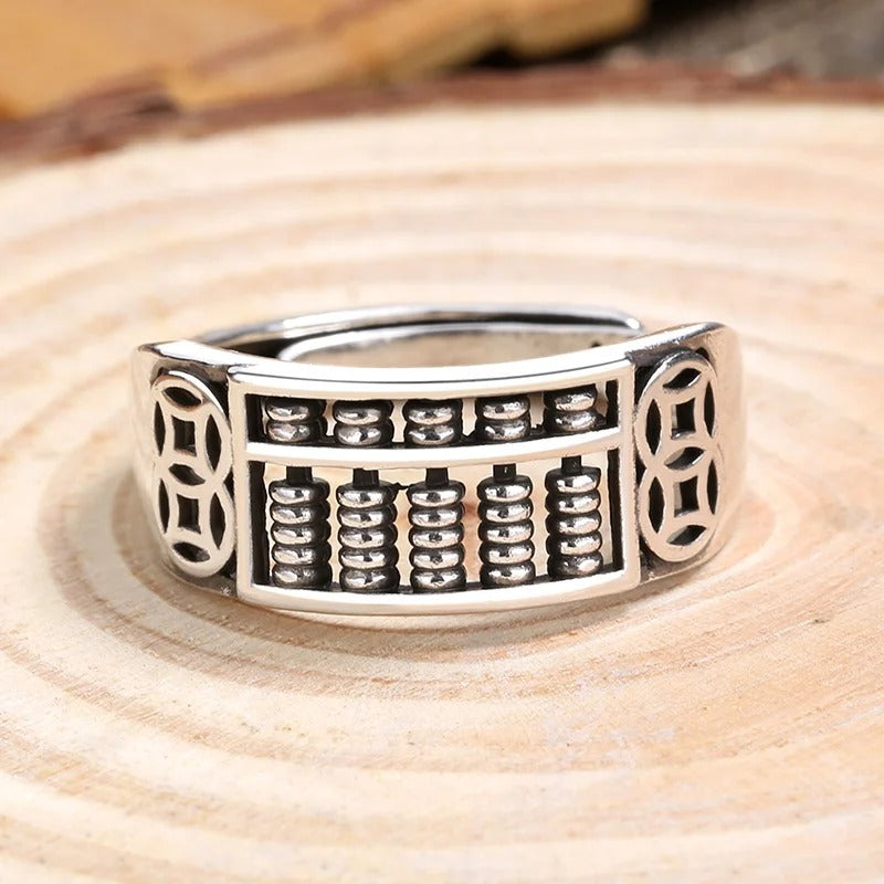 Nhẫn Bàn Tính Tài Lộc- Bạc Thái S925- N100033 - HuyK Viễn Chí Bảo