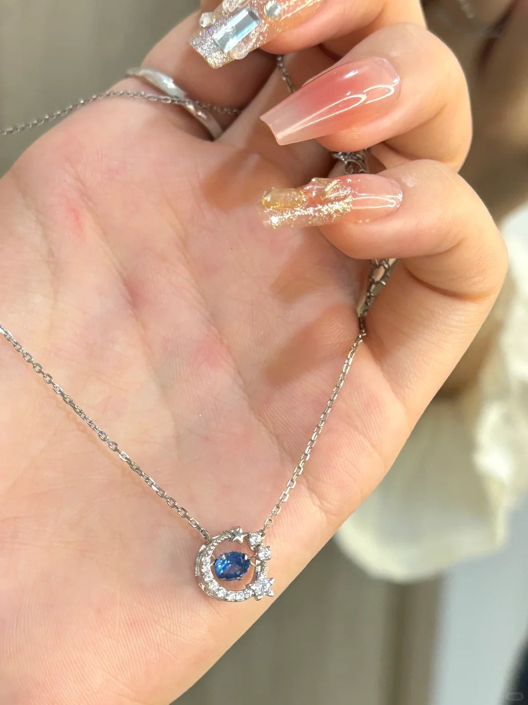 Dây Chuyền Trăng Sao - BẠC S950 - D401023 - HuyK Viễn Chí Bảo