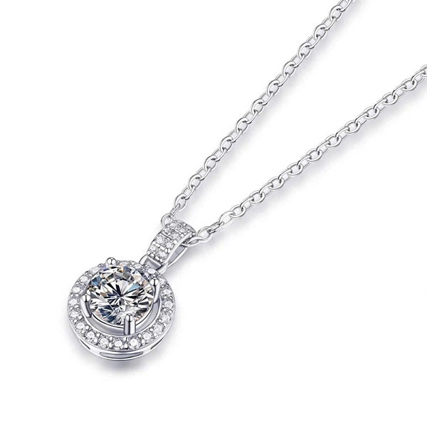 Dây chuyền Moissanite 6.5 li - Bạc Ý S925 - D400544 - HuyK Viễn Chí Bảo