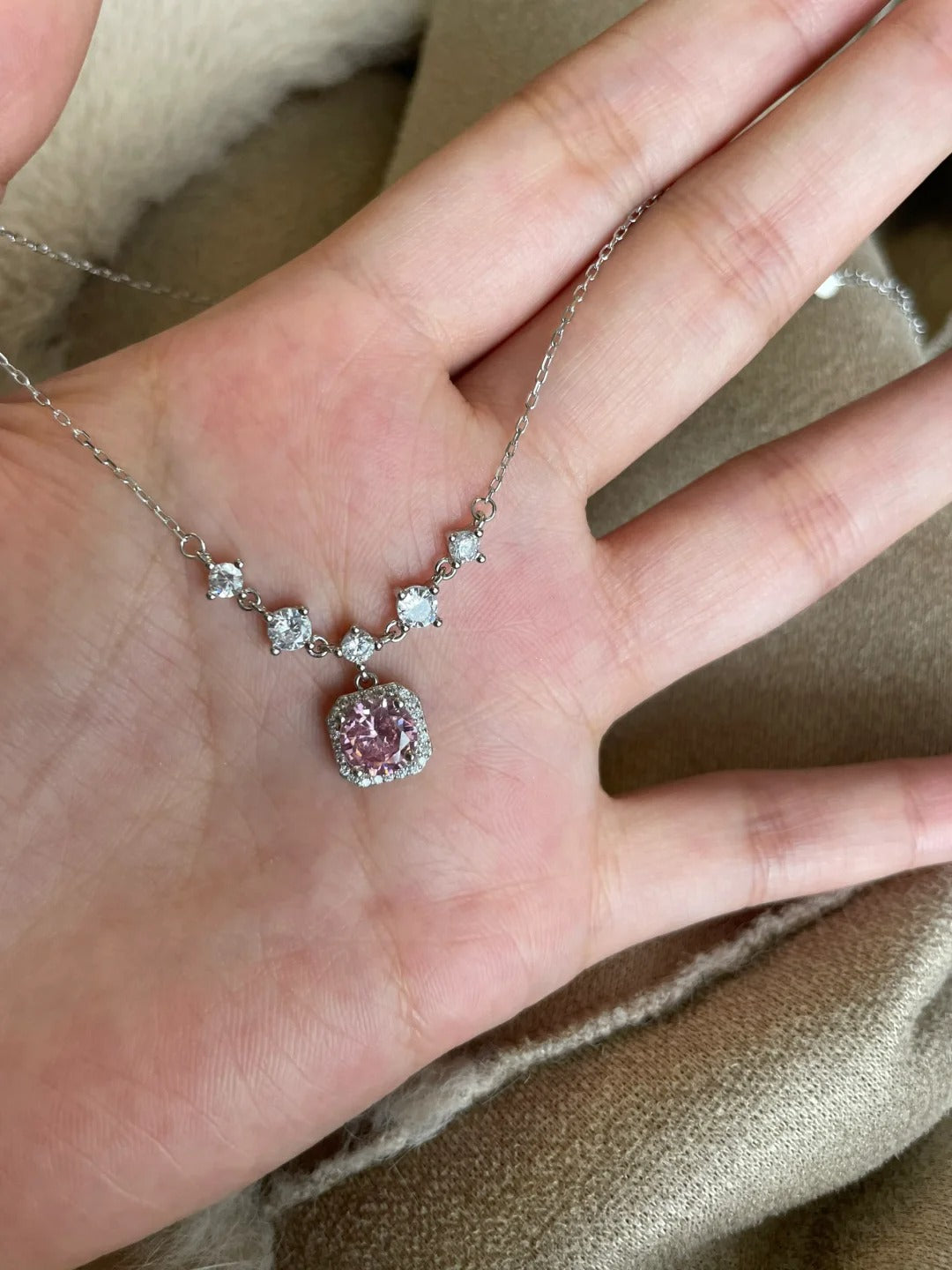 Dây Chuyền Mặt Vuông - Bạc S925 - D401024 - HuyK Viễn Chí Bảo