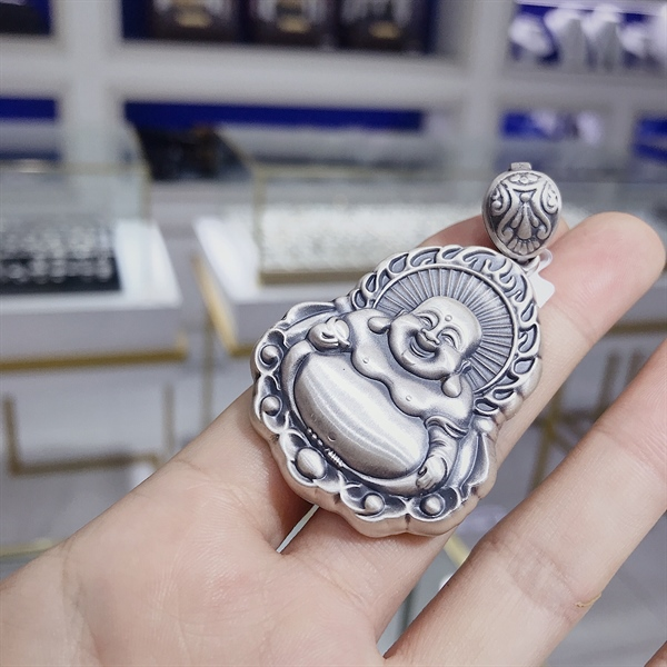 MẶT DÂY CHUYỀN BẠC NAM DI LẶC PHÚ QUÝ Bạc Thái S925 - HuyK Viễn Chí Bảo