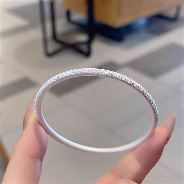 Lắc Tay Mặt Nhám - Bạc S999 - L000108 - HuyK Viễn Chí Bảo