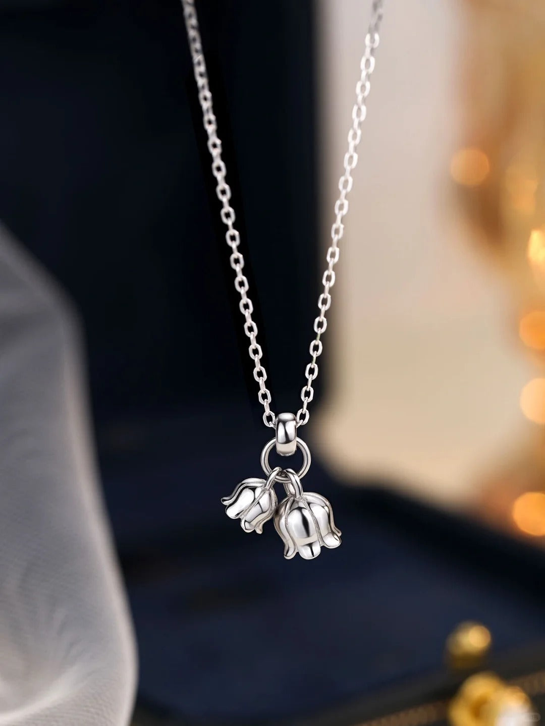 Dây Chuyền Hoa Linh Lan - Bạc S925 - D401021 - HuyK Viễn Chí Bảo