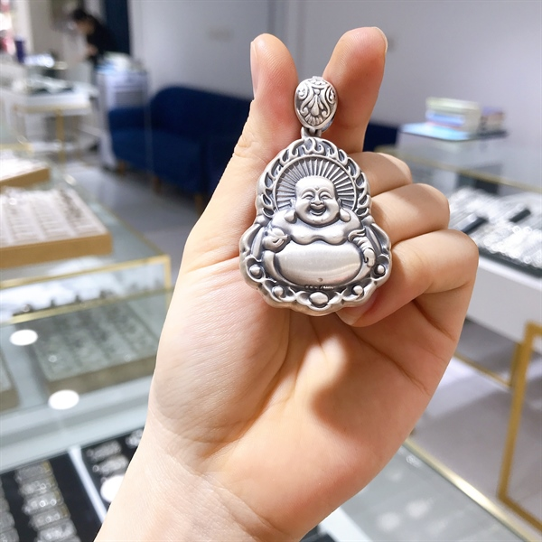 MẶT DÂY CHUYỀN BẠC NAM DI LẶC PHÚ QUÝ Bạc Thái S925 - HuyK Viễn Chí Bảo