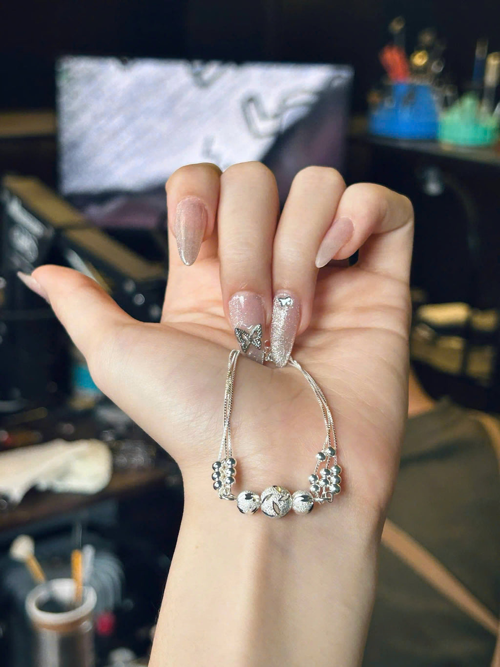 Lắc Tam Sinh Tam Thế - Bạc Ý S925 - L000963x- L500412 - HuyK Viễn Chí Bảo