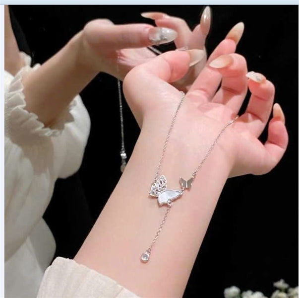 Dây Chuyền Hồ Điệp - Bạc Ý S925 - D000996- HuyK Viễn Chí Bảo