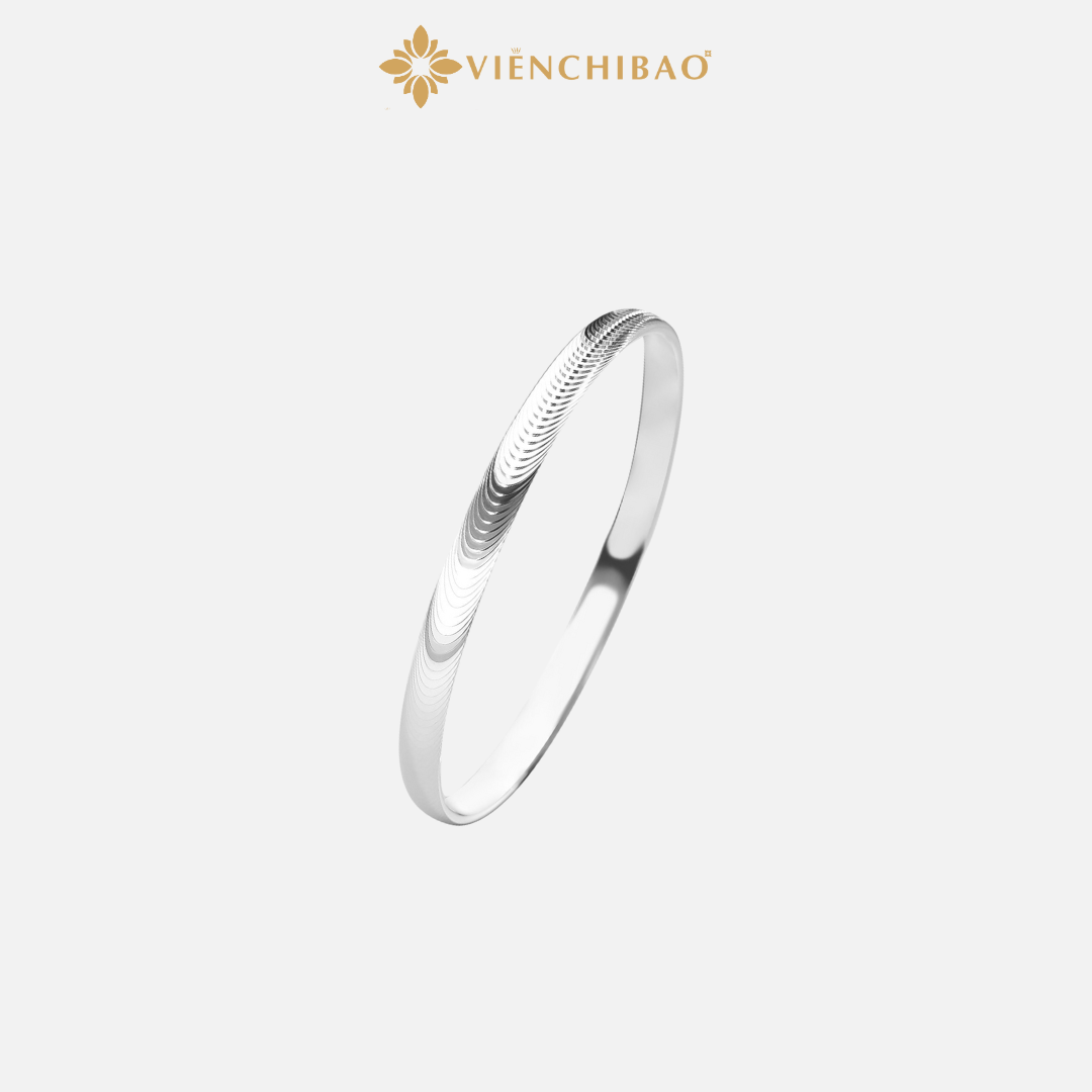 Vòng Tay Mắt Mèo Bản Kín - Bạc S999 - K400013- HuyK Viễn Chí Bảo