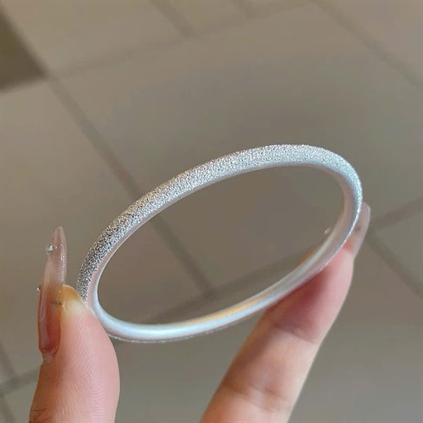 Lắc Tay Mặt Nhám - Bạc S999 - L000108 - HuyK Viễn Chí Bảo