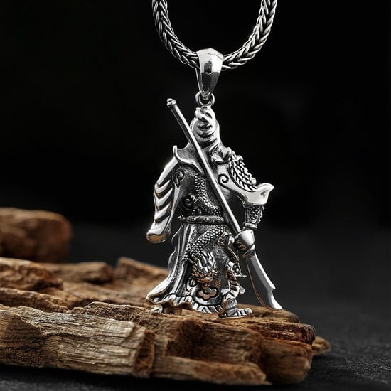 Mặt Dây Chuyền Quan Công Võ Thánh- Bạc Thái S925- M100512 - HuyK Viễn Chí Bảo