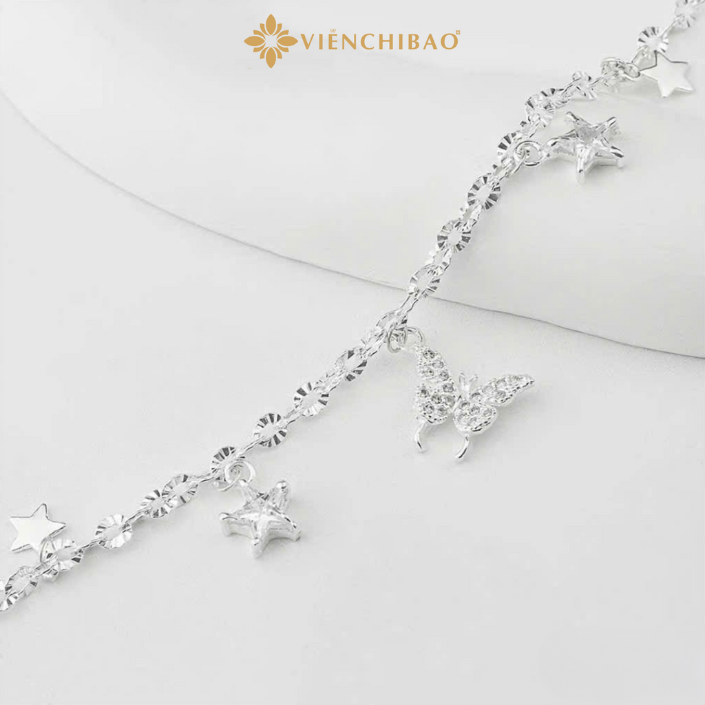 Lắc Tay Cánh Bướm Ngôi Sao - Bạc S925 - L400585 - HuyK Viễn Chí Bảo