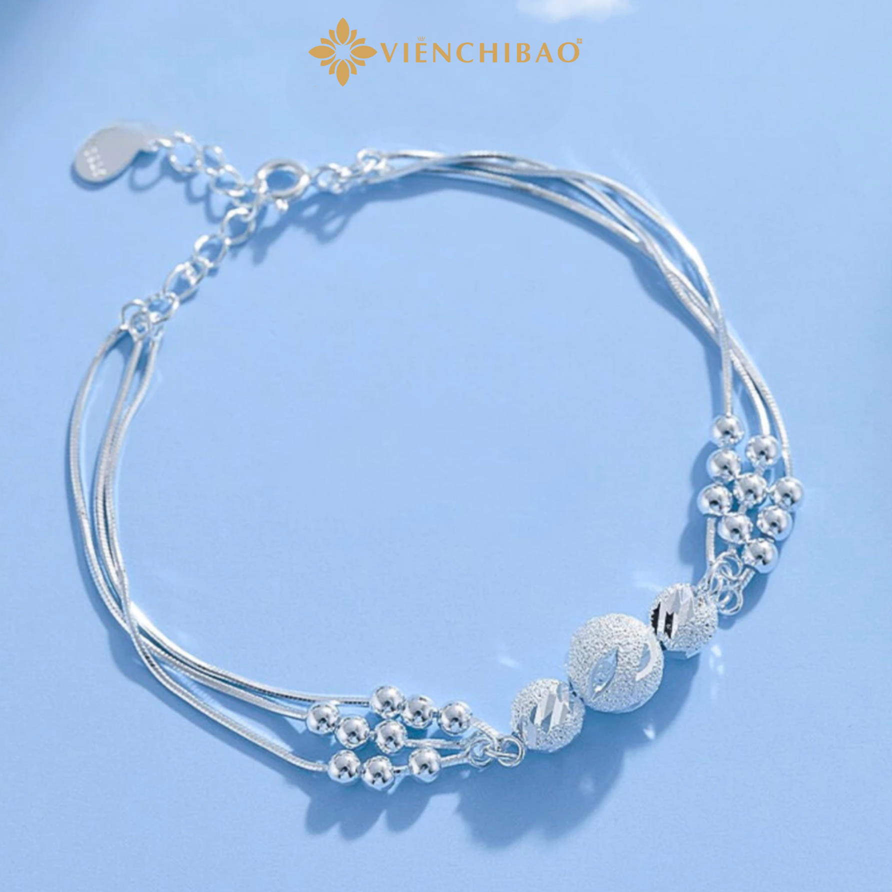 Lắc Tam Sinh Tam Thế - Bạc Ý S925 - L000963x- L500412 - HuyK Viễn Chí Bảo