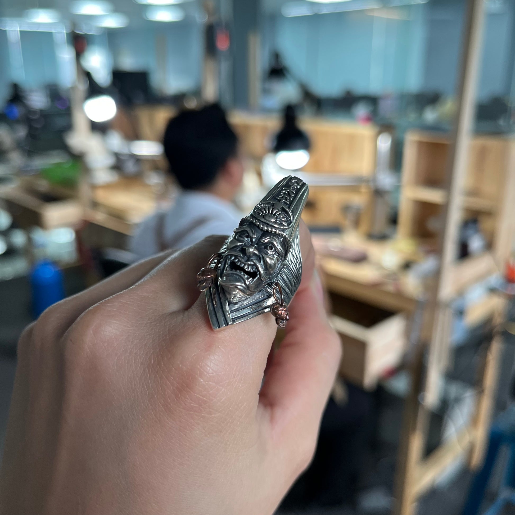 Nhẫn Hắc Bạch Vô Thường - Bạc Thái S925 - N100482- N100483- HuyK Viễn Chí Bảo